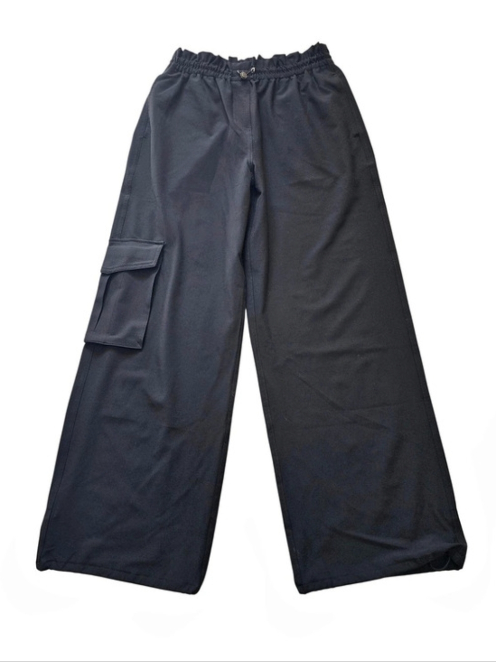 SPANX On The Move Black Wide Leg Cargo Pants